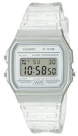 Casio F-91WS-7JH Digital Watch · Clear, Slim & Lightweight