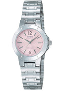 (Casio) LTP-1177A-4A1JH Women's Analog Watch Silver Metal Pink Dial Japan New