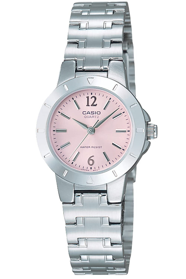 Casio LTP-1177A-4A1JH Women's Analog Watch · Pink Dial, Silver