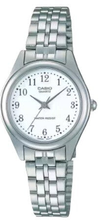 Casio LTP-1129AA-7BJH Women's Analog Watch · White Dial, Silver